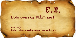 Bobrovszky Mánuel névjegykártya